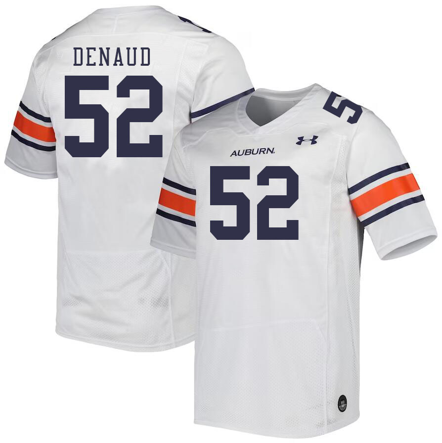 Men #52 Wilky Denaud Auburn Tigers College Football Jerseys Stitched-White